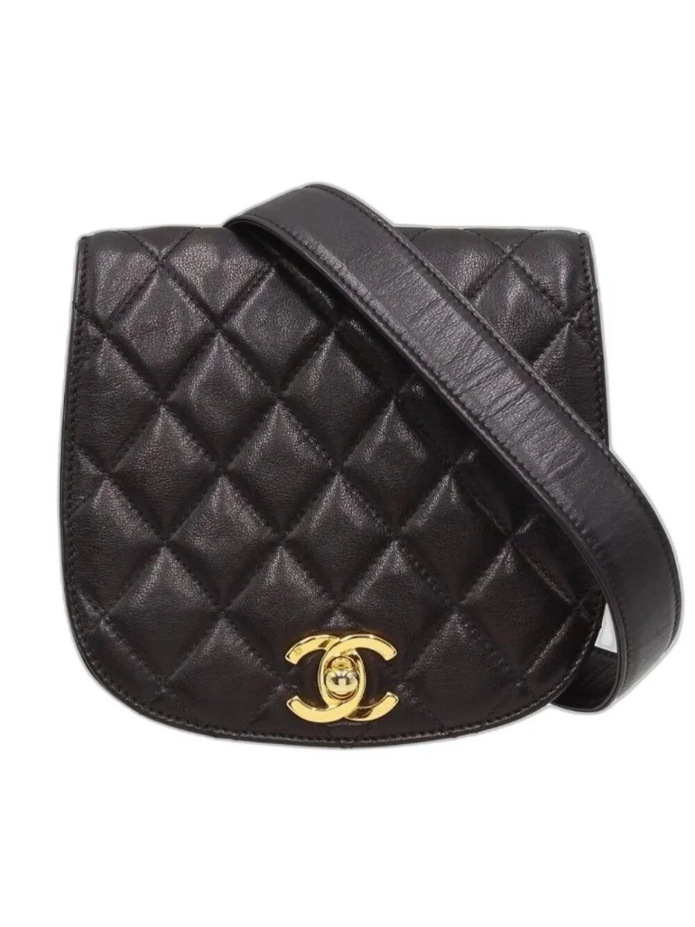 Chanel CC Logo Quilted Mini Waist Pouch